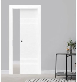 Porta scorrevole Horizon bianco L 80 x H 210 cm reversibile