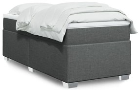 Giroletto A Molle Con Materasso Grigio Scuro 100x200 Cm Tessuto /