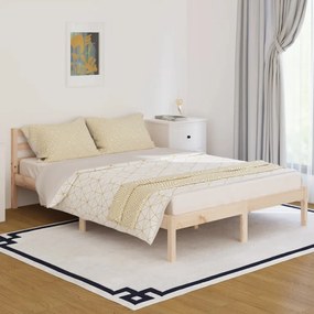 Telaio Letto İn Legno Massello Di Pino 140x200 Cm /