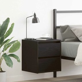 Comodino A Muro Rovere Nero 38x34x40 Cm /