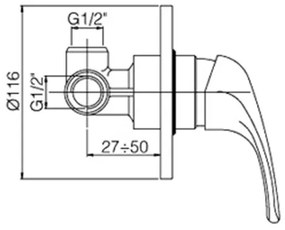 Miscelatore doccia incasso Paffoni serie Pegaso PEH 010 CR