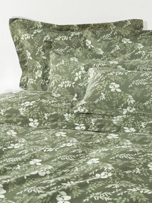 Copripiumino con stampa foglie Pola