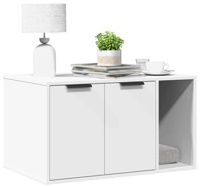 Recinto Per Lettiera Per Gatti Bianco 80x50x45 Cm İn Truciolato /
