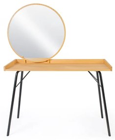 Tavolino da toilette in rovere decorato Rayburn - Woodman