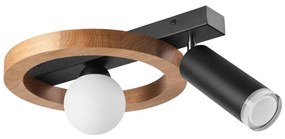 Faretto OTIS 1xG9/5W/230V + 1xE27/15W/230V quercia