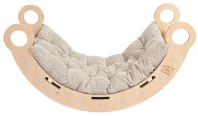 Arco a dondolo montessori beige/di colore naturale in pino massiccio 39x75x38 cm Montessori – Meowbaby
