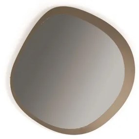 Specchio sagomato 88x90 cm FILL con cornice Bronzo e vetro Fumč