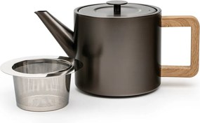 Teiera grigia in acciaio inox con filtro 1,1 l Duet Narvik – Bredemeijer