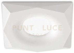 Gfa1180- faretto incasso 1 luce bianco in alluminio quadrato 9,4cm ...