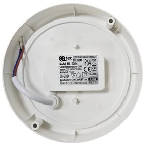 Plafoniera a LED per esterni 8W 230V 4200K Ø 14 cm IP64 bianco