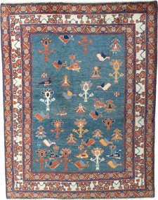 Gabbeh Tappeto persiano 150x120 Verde (Iran) Annodato A Mano