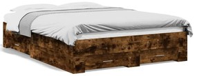 Giroletto Con Cassetti Rovere Fumo 120x190 Cm Legno Multistrato /
