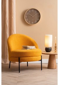 Poltrona giallo ocra in tessuto bouclé Noble - Leitmotiv