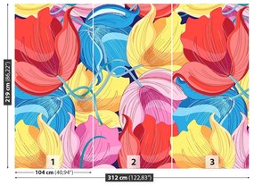 Carta da parati Fiori colorati 104x70 cm