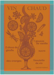 Set di 4 strofinacci jacquard Vin Chaud Mandarine
