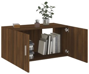 Armadietto a Parete Rovere Marrone 80x39x40cm Legno Multistrato