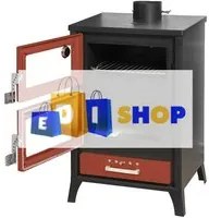 Stufa A Legna Con Forno Marika Rossa 22 Kw L50,5xp58,5xh91,5