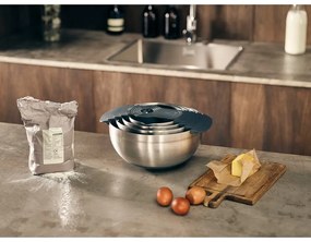 Ciotole in argento lucido in set di 9 pezzi Nest 100 Collection - Joseph Joseph