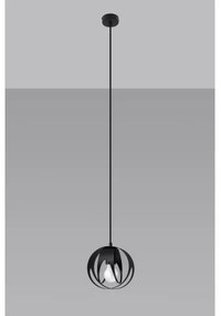 Sollux SL.1087 - Lampadario su corda TULOS 1xE27/60W/230V nero