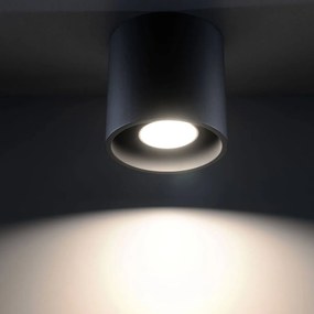 Plafoniera da Soffitto in Alluminio ORBIS 1 GU10 Nera da Interno