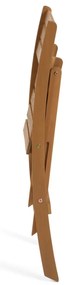 Kave Home - Set tavolo e 2 sedie pieghevoli da esterno Elisia in legno massello di acacia FSC 100%