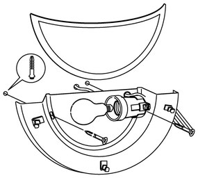 Eglo 83154 - Lampada da muro PLANET 1 1xE27/60W/230V