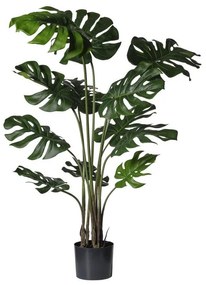 Pianta artificiale senza vaso monstera in pvc colore verde H 130