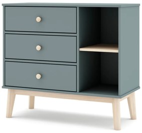 Cassettiera per bambini verde polveroso 90x81x40 cm Esteban – Marckeric