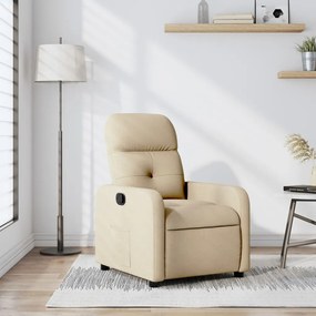 Poltrona Reclinabile İn Tessuto Crema /