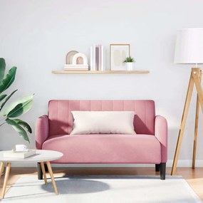 Divano Divanetto Rosa 109 Cm İn Velluto /
