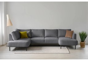 Divano angolare grigio scuro (angolo sinistro/"U") Hero - Scandic