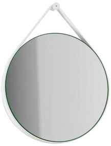 Specchio kiwi tondo in metallo bianco Ø 70 cm