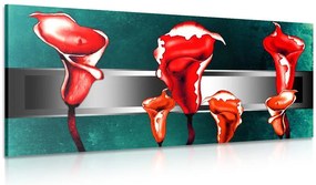 Quadro su tela – Calle rosse astratte