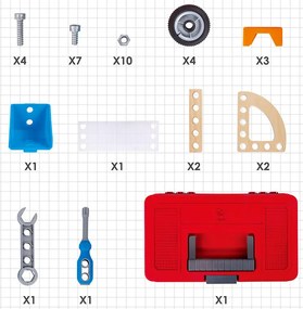 Giovane inventore - Costruisci la tua auto - 37 pezzi