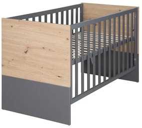 Lettino grigio/di colore naturale 60x120 cm Anna – Roba