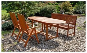 Panchina da giardino in legno di eucalipto Stoccolma - Garden Pleasure