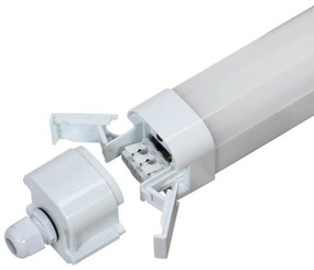 Plafoniera LED Stagna 150cm 48W, 120lm/w, IK08, IP66, CCT Colore Bianco Variabile CCT