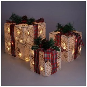 Solight 1V291 - SET 3x LED Regalo di Natale 48xLED/3,6W/230V IP44 bianco caldo