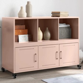 Credenza rosa 100,5x39x72 cm in acciaio laminato a freddo