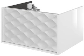 Mobile da bagno sospeso sotto lavabo L 60 x H 32 x P 48 cm bianco laccato lucido, 1 cassetto SENSEA Neo Frame