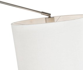 Lampada a sospensione intelligente in acciaio con paralume bianco 35 cm incl. Wifi A60 - Blitz