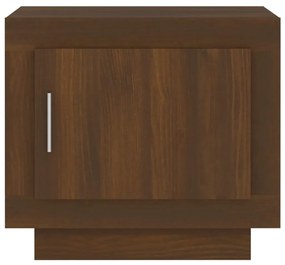 Tavolino da salotto rovere marrone 51x50x45 cm legno compensato