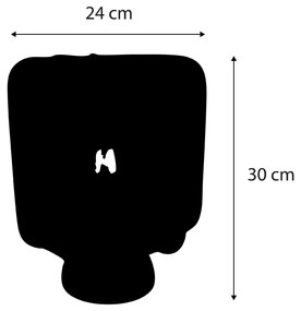 Lampada da tavolo Japandi nera con paralume bianco - Nori