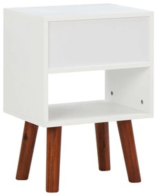 Comodini in Legno Massello di Acacia 2 pz 40x30x57 cm