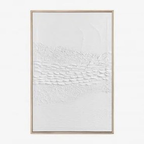 Quadro decorativo in rilievo in gesso (60x90 cm) Usclat Bianco - Sklum