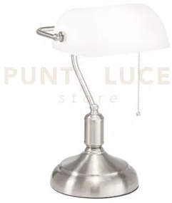 Lampada da tavolo marshall bianco latte 1 luce attacco e27 26x18x40...