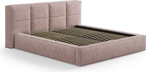 Testiera rosa chiaro imbottita 249x100 cm Darren – Micadoni