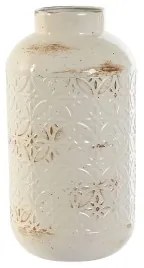 Vaso Home ESPRIT Bianco Metallo 15 x 15 x 28 cm