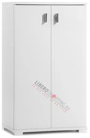 Mobile scarpiera in legno a due ante 53x91h cm Bianco Frassino