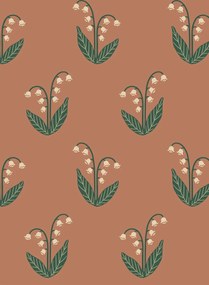 Sandberg Carta da parati Lilly - Terracotta